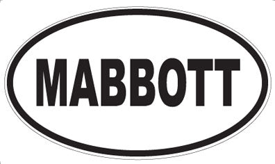 MABBOTT - Oval Sticker