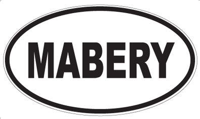 MABERY - Oval Sticker