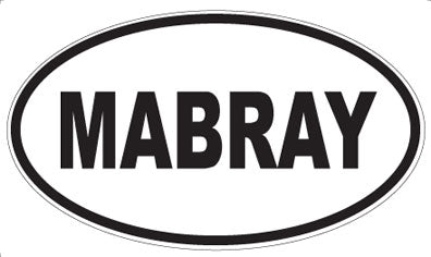 MABRAY - Oval Sticker