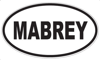 MABREY - Oval Sticker