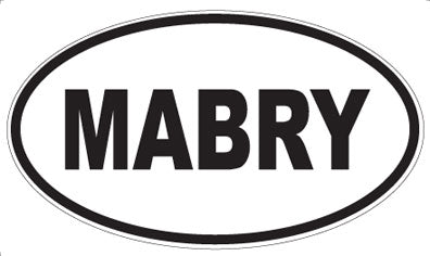 MABRY - Oval Sticker