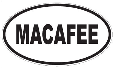 MACAFEE - Oval Sticker