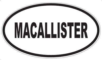 MACALLISTER - Oval Sticker