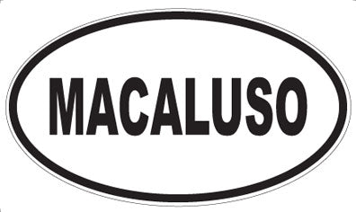 MACALUSO - Oval Magnet