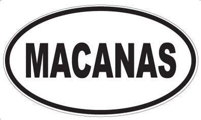 MACANAS - Oval Sticker