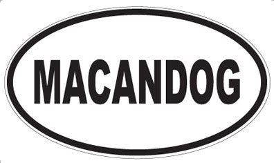 MACANDOG - Oval Magnet
