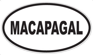MACAPAGAL - Oval Sticker