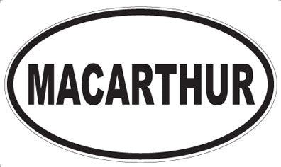 MACARTHUR - Oval Magnet