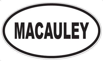 MACAULEY - Oval Sticker