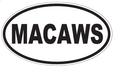 MACAWS - Oval Sticker