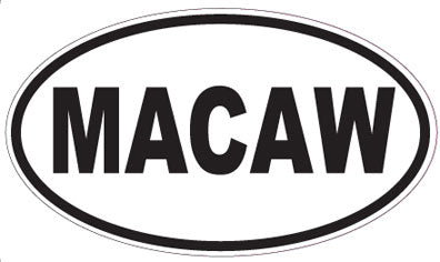 MACAW - Oval Magnet