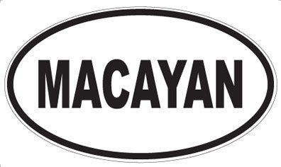 MACAYAN - Oval Sticker