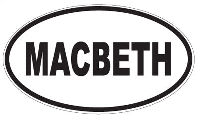 MACBETH - Oval Sticker