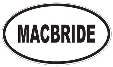 MACBRIDE - Oval Sticker