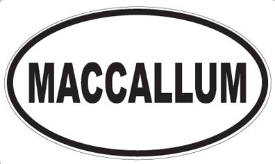 MACCALLUM - Oval Sticker