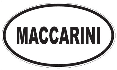 MACCARINI - Oval Sticker