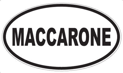 MACCARONE - Oval Sticker