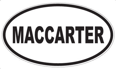 MACCARTER - Oval Sticker