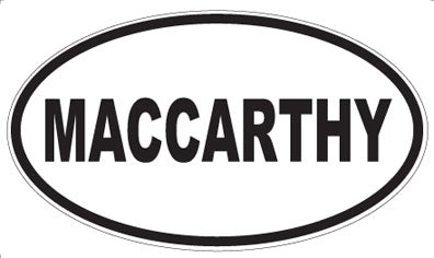 MACCARTHY - Oval Sticker
