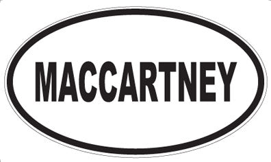 MACCARTNEY - Oval Sticker