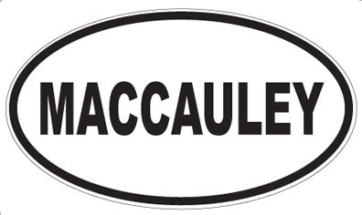 MACCAULEY - Oval Sticker