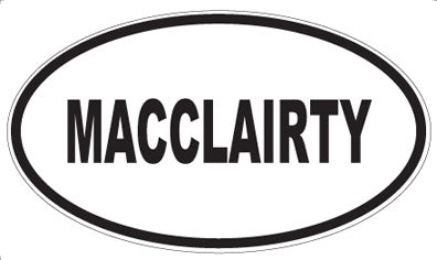 MACCLAIRTY - Oval Magnet