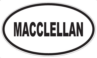 MACCLELLAN - Oval Magnet