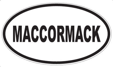 MACCORMACK - Oval Sticker
