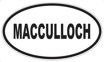 MACCULLOCH - Oval Sticker