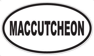 MACCUTCHEON - Oval Magnet