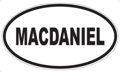 MACDANIEL - Oval Sticker