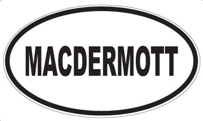 MACDERMOTT - Oval Sticker
