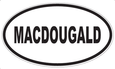 MACDOUGALD - Oval Magnet