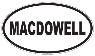 MACDOWELL - Oval Sticker