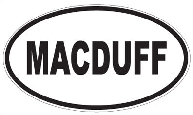 MACDUFF - Oval Sticker