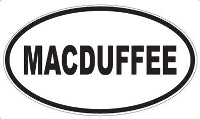 MACDUFFEE - Oval Magnet