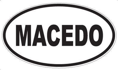 MACEDO - Oval Sticker