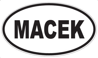 MACEK - Oval Sticker