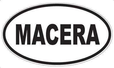 MACERA - Oval Sticker