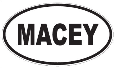 MACEY - Oval Sticker