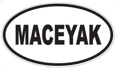 MACEYAK - Oval Sticker