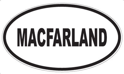 MACFARLAND - Oval Sticker