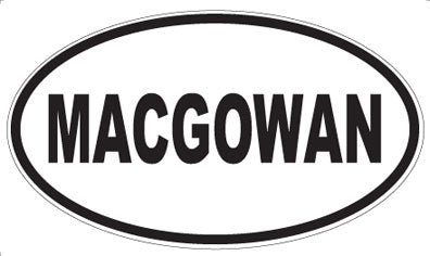 MACGOWAN - Oval Sticker