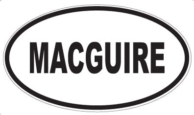 MACGUIRE - Oval Sticker