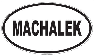 MACHALEK - Oval Sticker