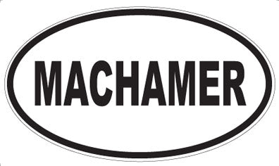 MACHAMER - Oval Sticker