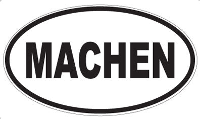 MACHEN - Oval Sticker