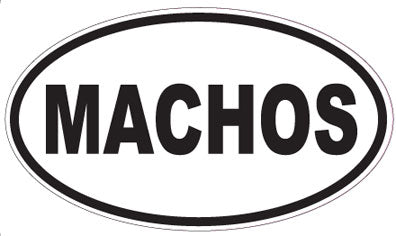 MACHOS - Oval Sticker