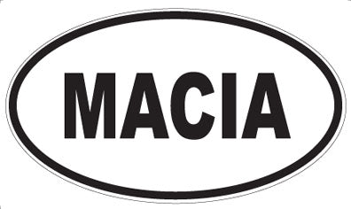 MACIA - Oval Sticker