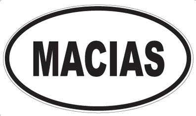MACIAS - Oval Sticker
